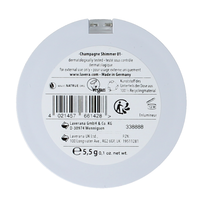 Lavera Highlighter champagne shimmer 01 bio - Afbeelding 2