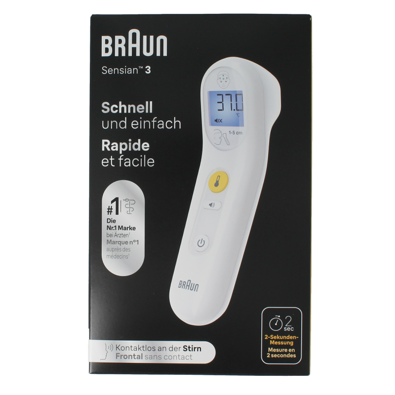 Braun Voorhoofdthermometer Sensian 3 BNT050