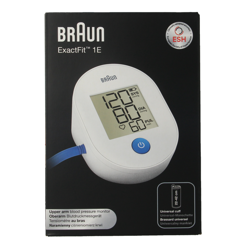 Braun Exactfit 1E bovenarm bloeddrukmeter