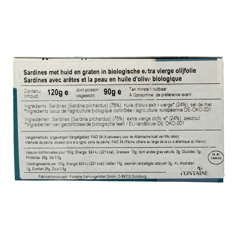 Fontaine Sardines met huid en graat - Afbeelding 3