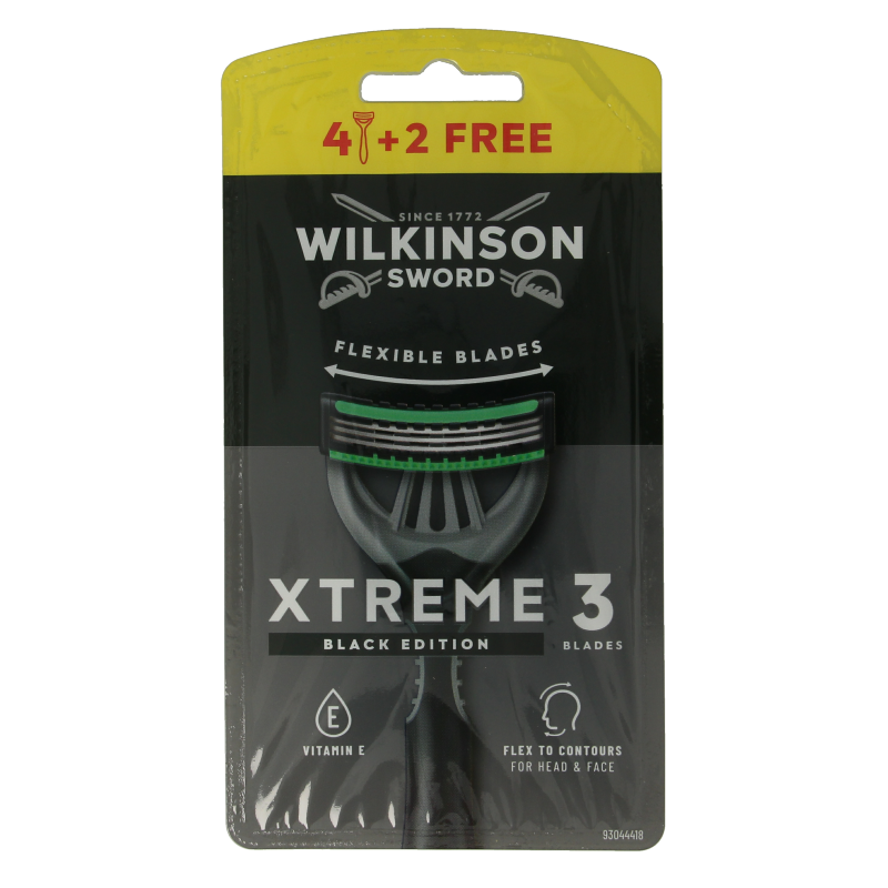 Wilkinson Xtreme III black edition 4+2 stuks