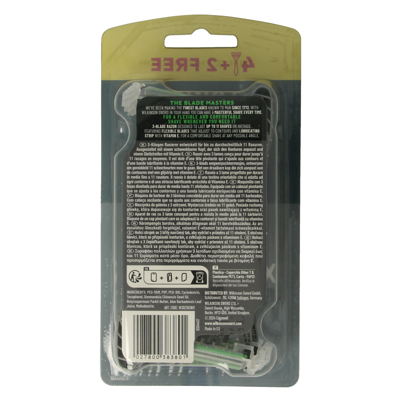 Wilkinson Xtreme III black edition 4+2 stuks - Afbeelding 2