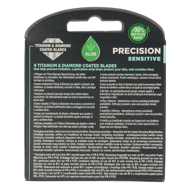 Wilkinson Quattro titanium sensitive mesjes 5+2 - Afbeelding 2