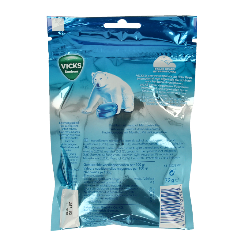 Vicks Blue menthol suikervrij bag - Afbeelding 2