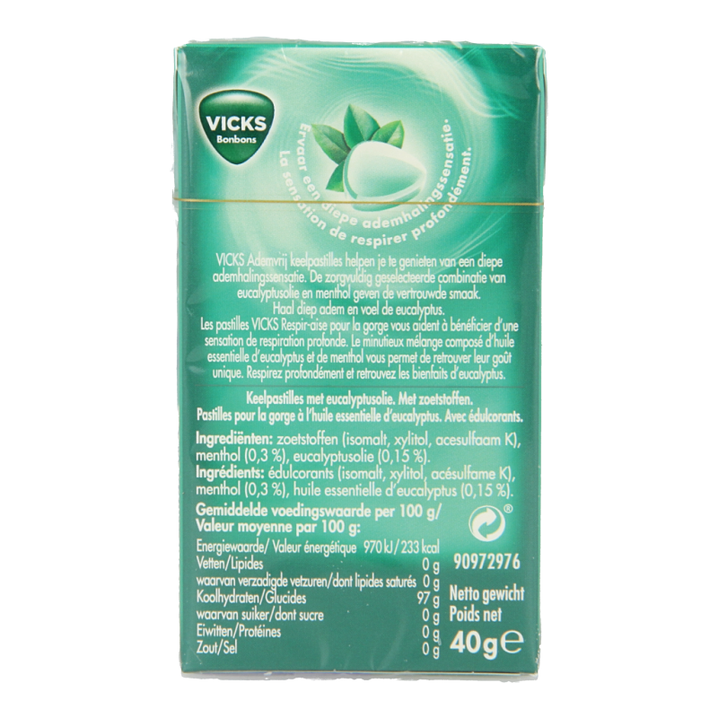 Vicks Ademvrij eucalyptus suikervrij - Afbeelding 2