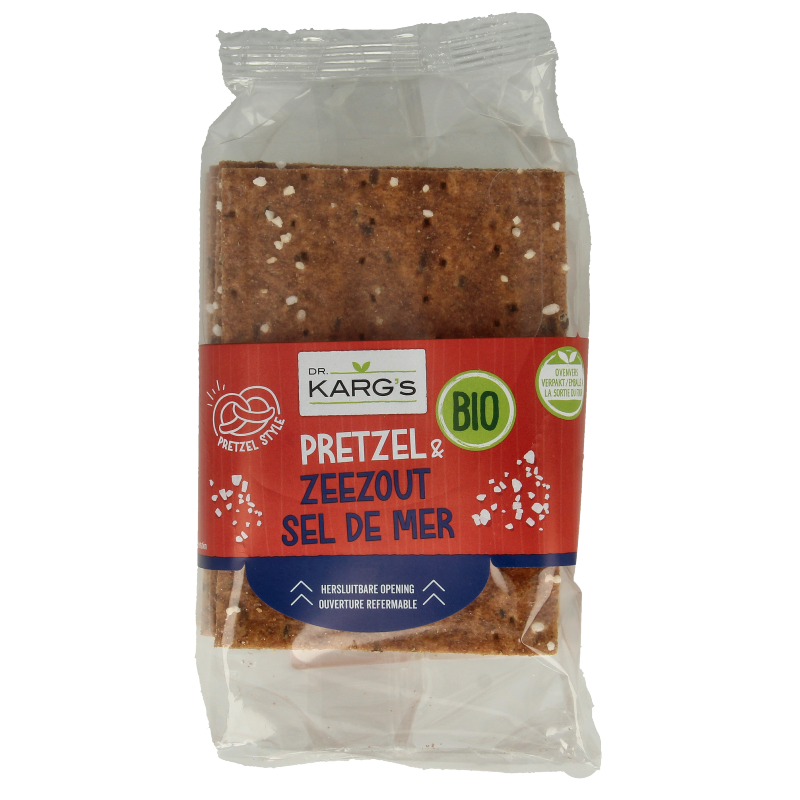 Dr. Karg's Crackers pretzel zeezout bio