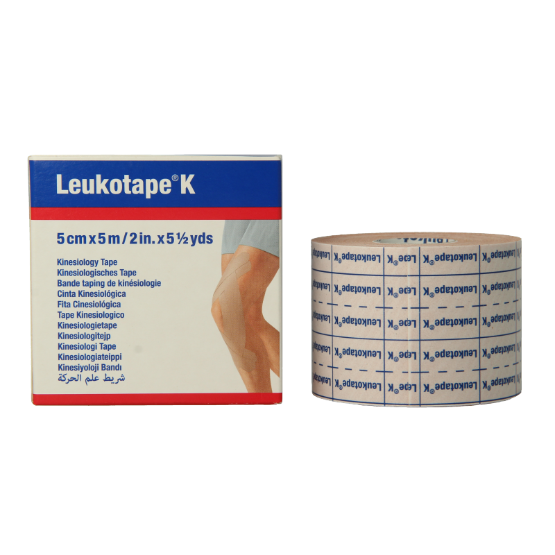 Leukotape K elastische tape 5m x 5cm huidkleur - Afbeelding 2