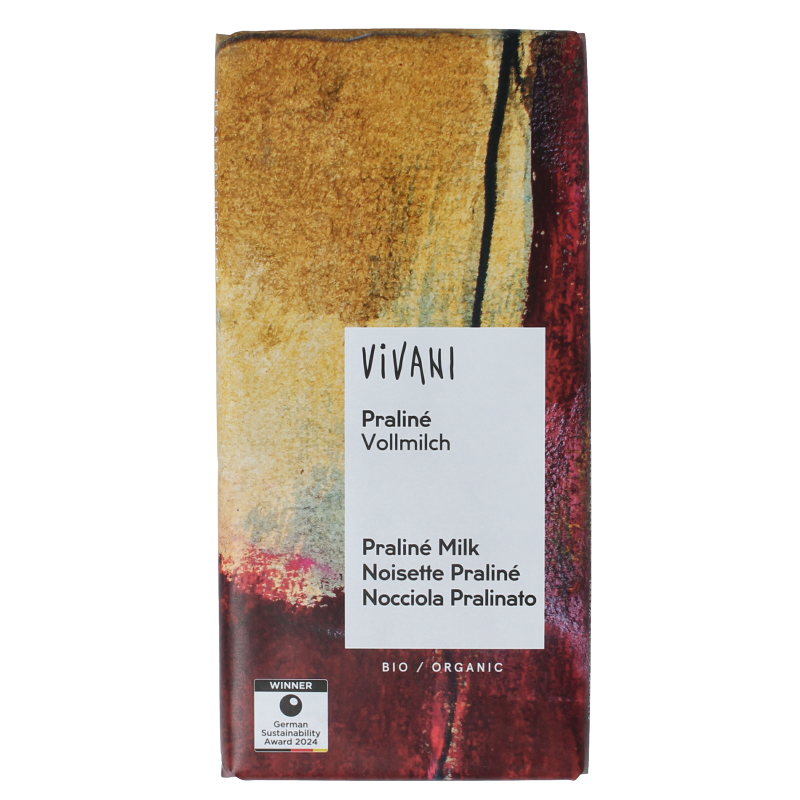 Vivani Chocolade melk praline nougat bio