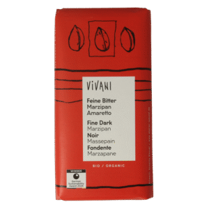 Vivani Chocolade puur met marsepein & amaretto bio