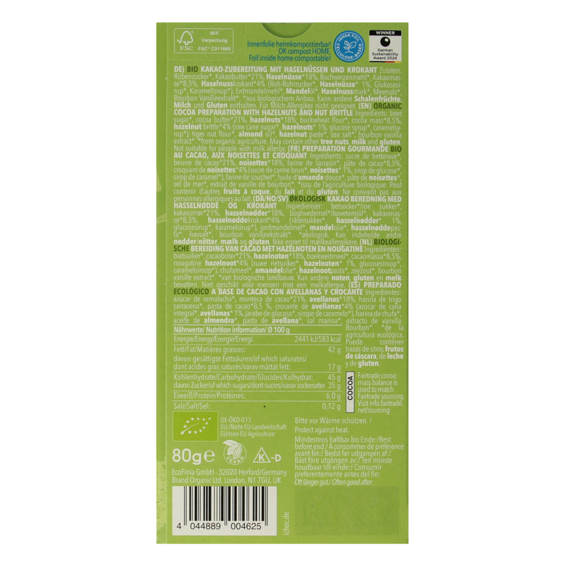 Ichoc Crunchy hazelnut vegan bio - Afbeelding 2