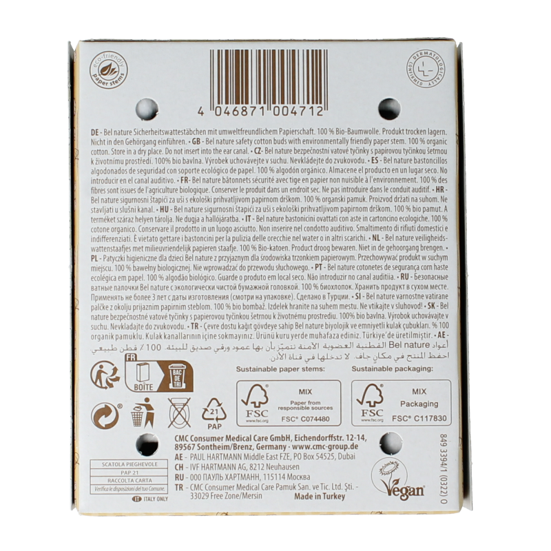 Bel Nature Wattenstaafjes baby - Afbeelding 2