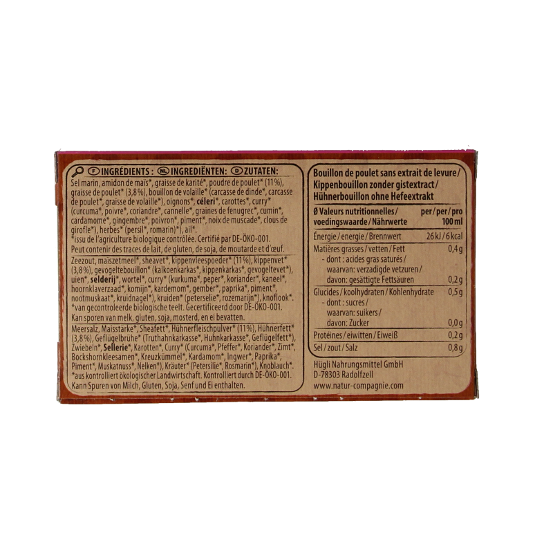 Natur Compagnie Kippenbouillonblokjes zonder gist bio - Afbeelding 3