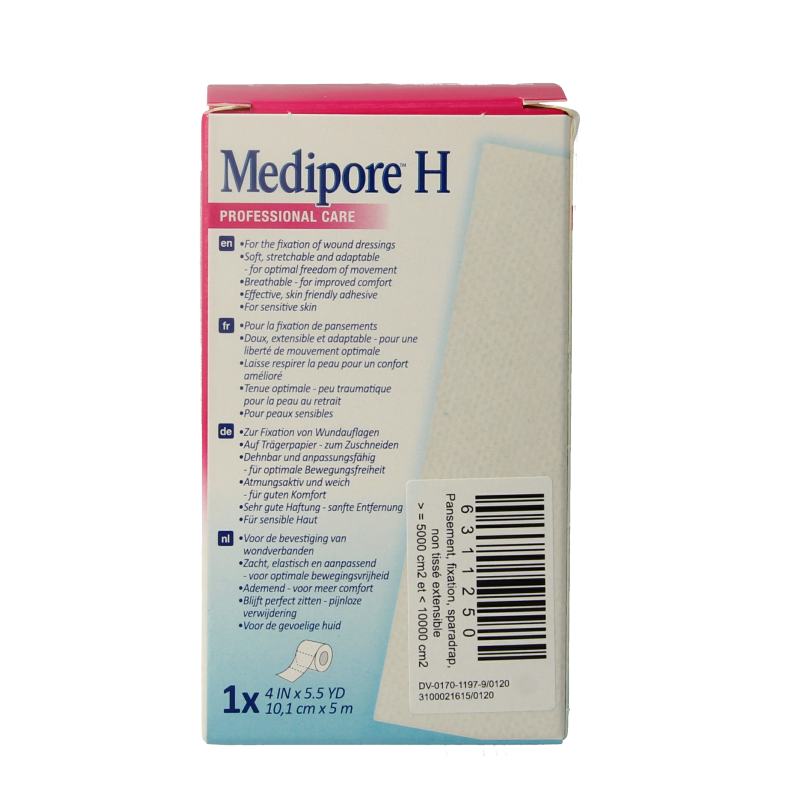 3M Medipore hechtpleister 10cm x 5m - Afbeelding 3