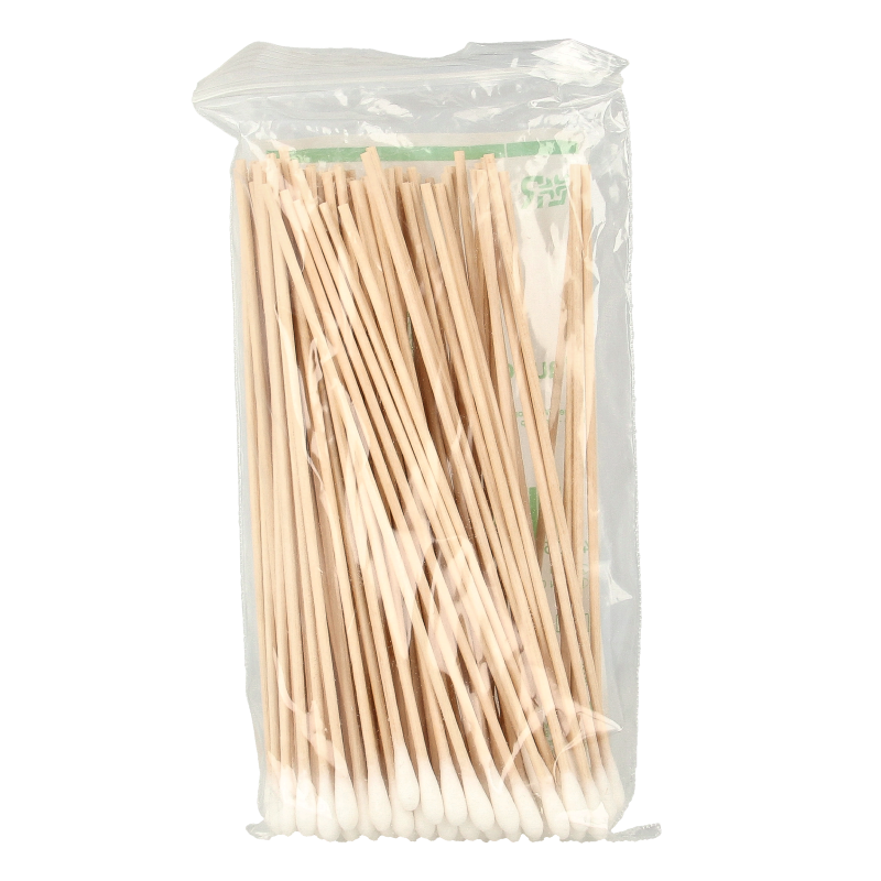 Lohmann&Rauscher Wattenstokje kleine tip hout 15cm - Afbeelding 2