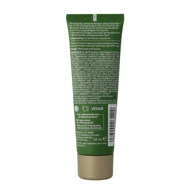 Primavera Relaxing hand cream - Afbeelding 2