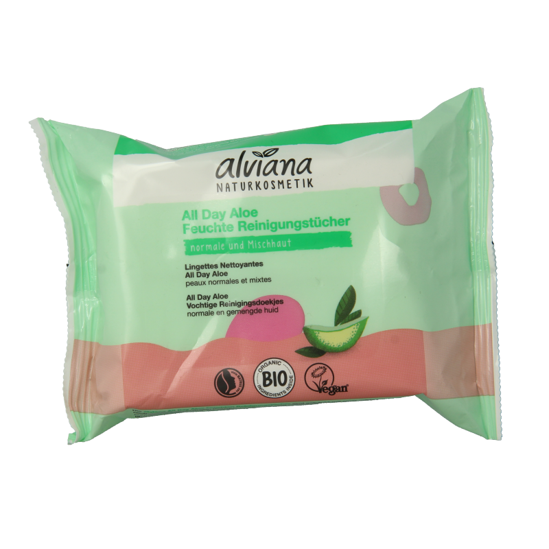 Alviana Reinigingsdoekjes vochtig aloe vera