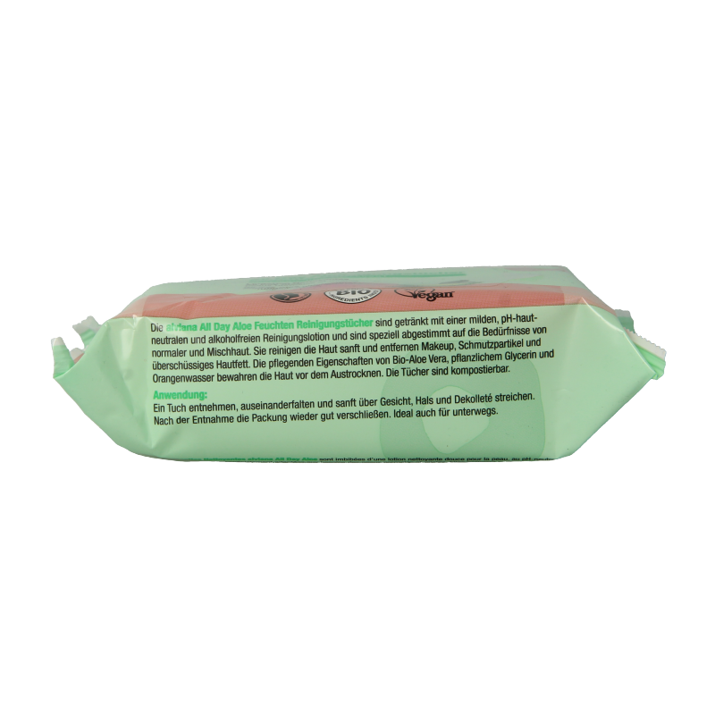 Alviana Reinigingsdoekjes vochtig aloe vera - Afbeelding 4