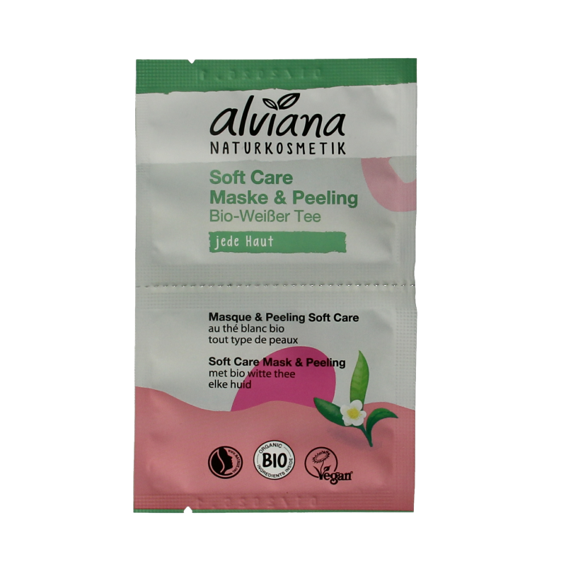 Alviana Soft care mask & peeling met biologisch witte thee