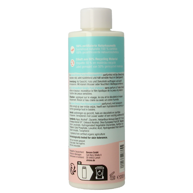 Alviana Simply pure cleansing milk - Afbeelding 2