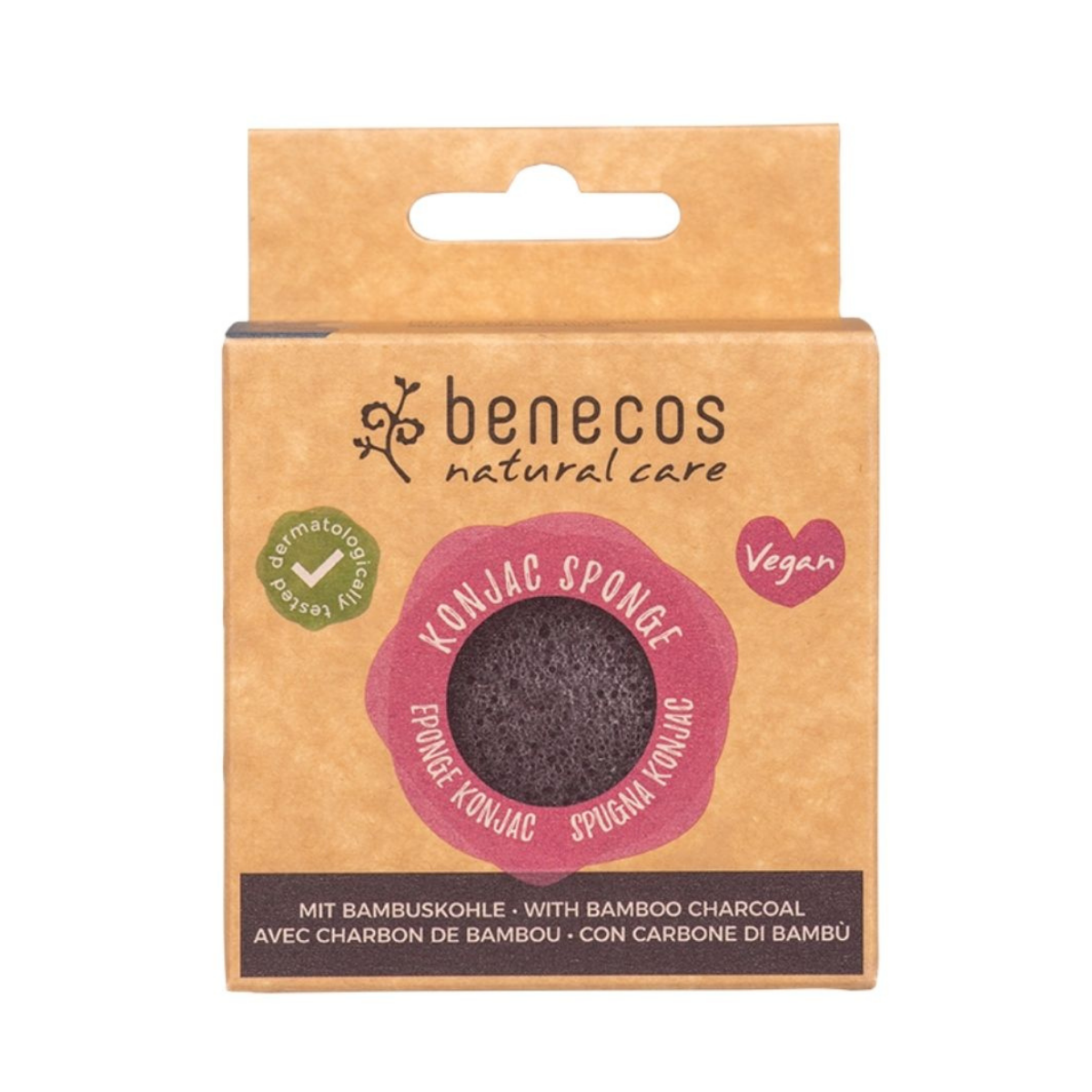 Benecos natural beauty Natural konjac sponge - black bamboo