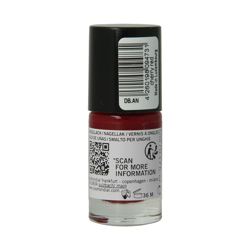Benecos natural beauty Vegan nail polish cherry red 20-free plantbased - Afbeelding 2