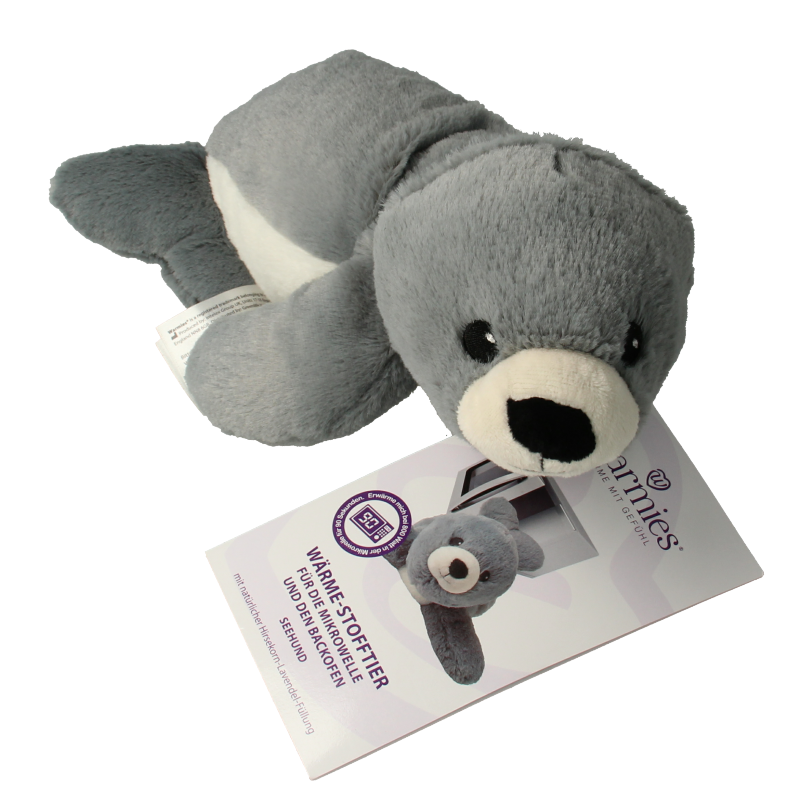 Warmies Zeehond grijs