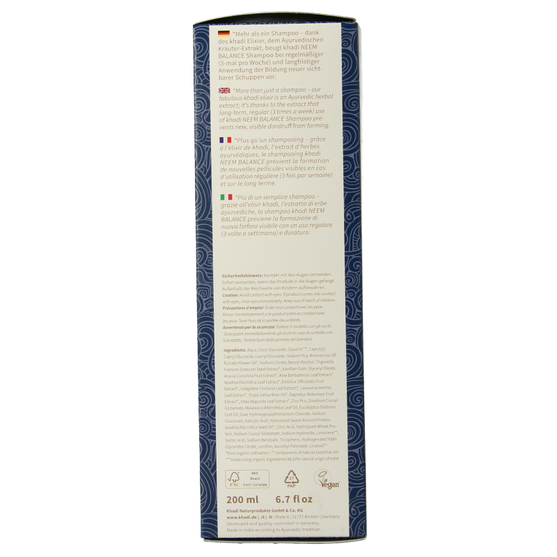 Khadi Shampoo elixer neem balance - Afbeelding 3