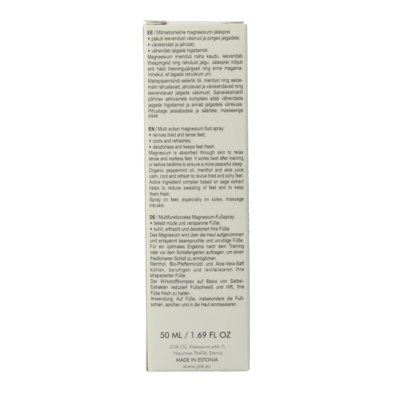 Joik Organics Organic foot spray magnesium - Afbeelding 4
