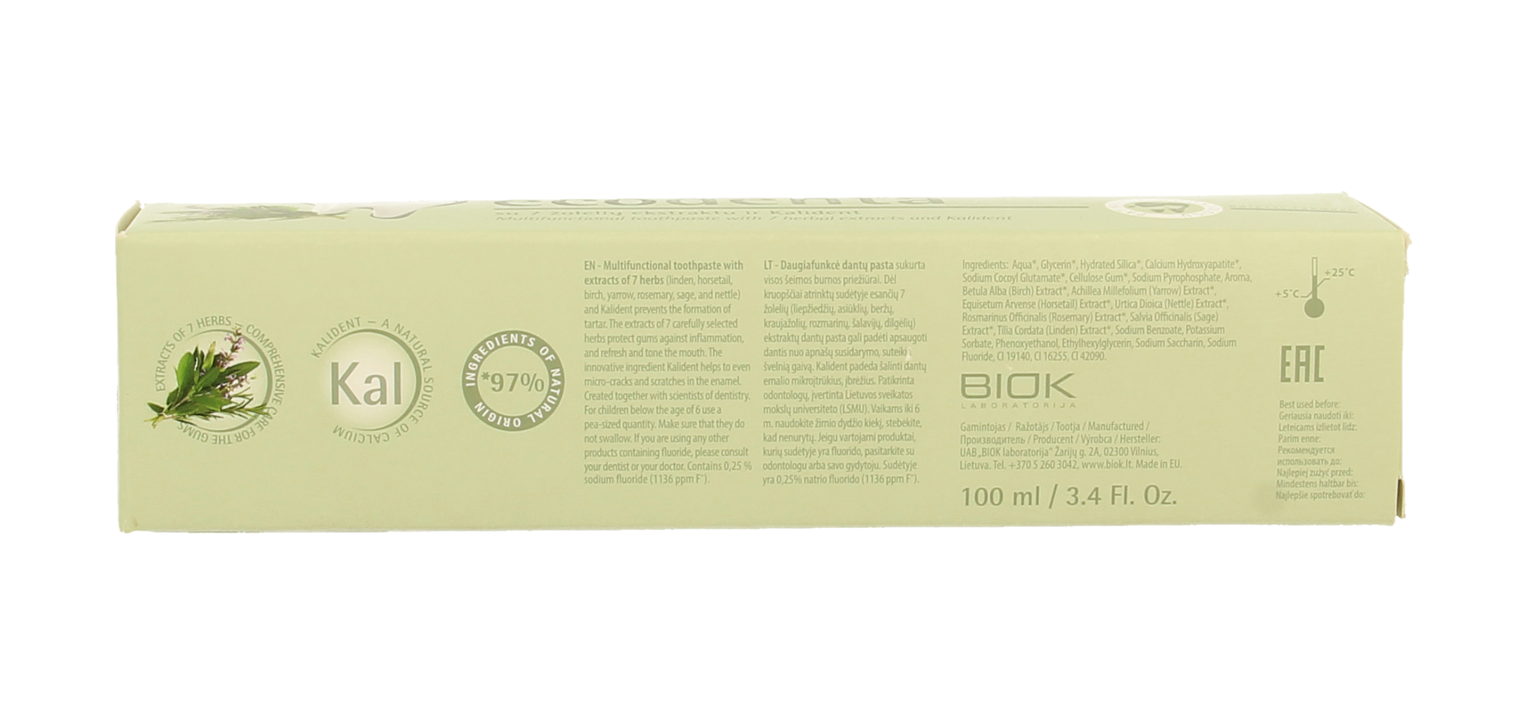 Ecodenta Tandpasta multifunctioneel 7 kruiden - Afbeelding 3