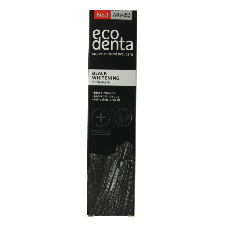 Ecodenta Tandpasta whitening houtskool extra black