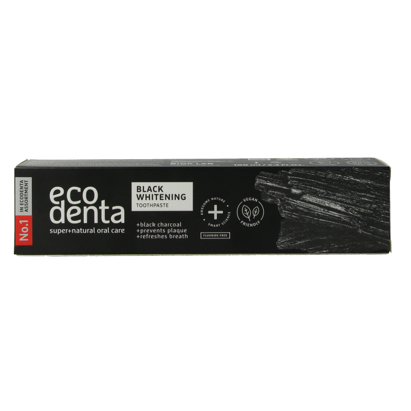 Ecodenta Tandpasta whitening houtskool extra black - Afbeelding 4