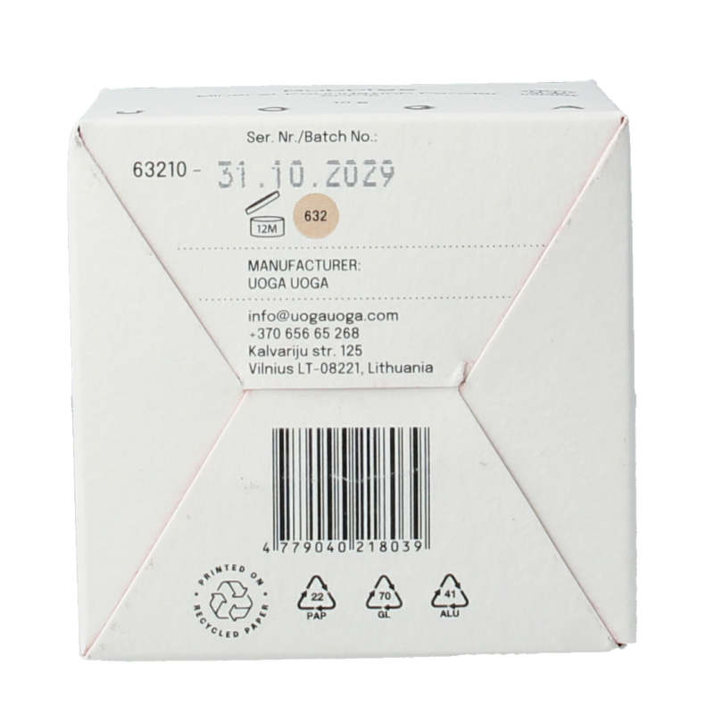 Uoga Uoga Foundation powder 632 bubbles SPF15 - Afbeelding 5