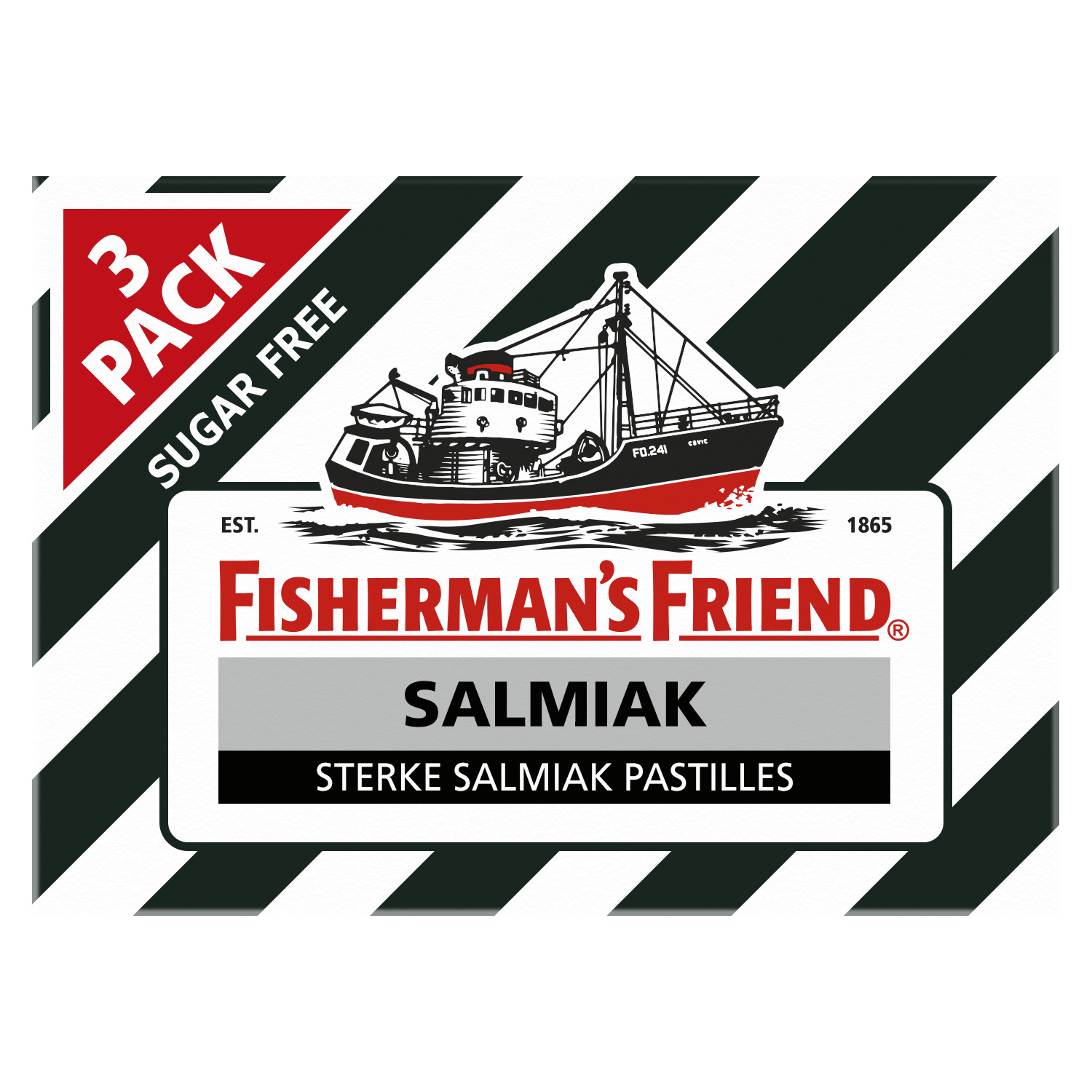 Fisherman's Friend Salmiak suikervrij 3-pack