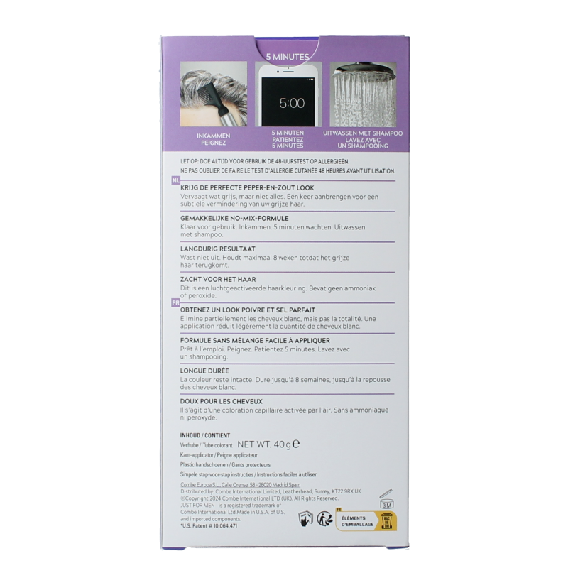 Just For Men Touch of grey T-55 zwart - Afbeelding 3