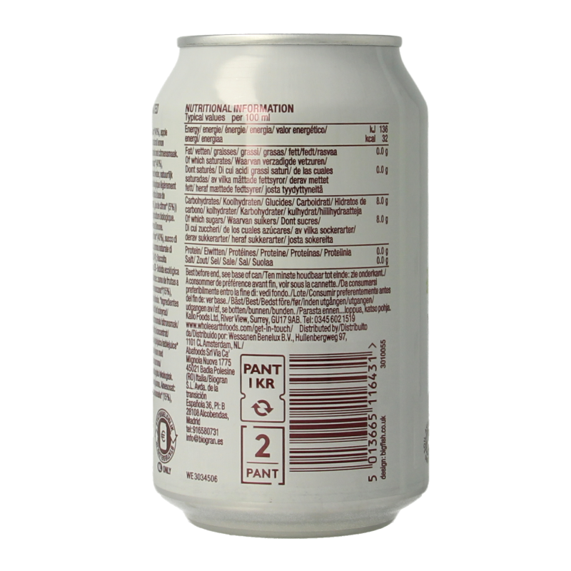 Whole Earth Sparkling lemonade bio - Afbeelding 2