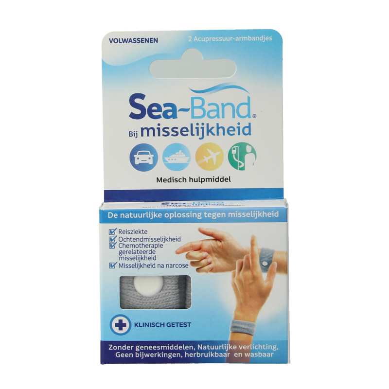 Sea Band Polsband volwassenen grijs