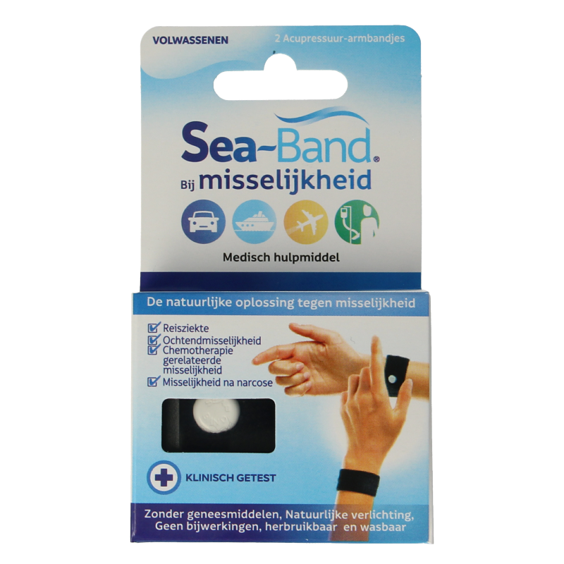Sea Band Polsband volwassenen zwart