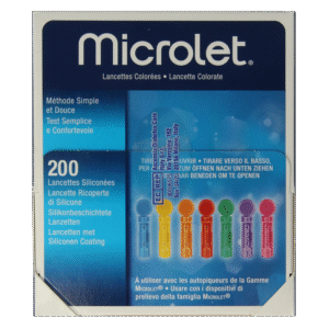 Bayer Microlet lancet gekleurd P6571