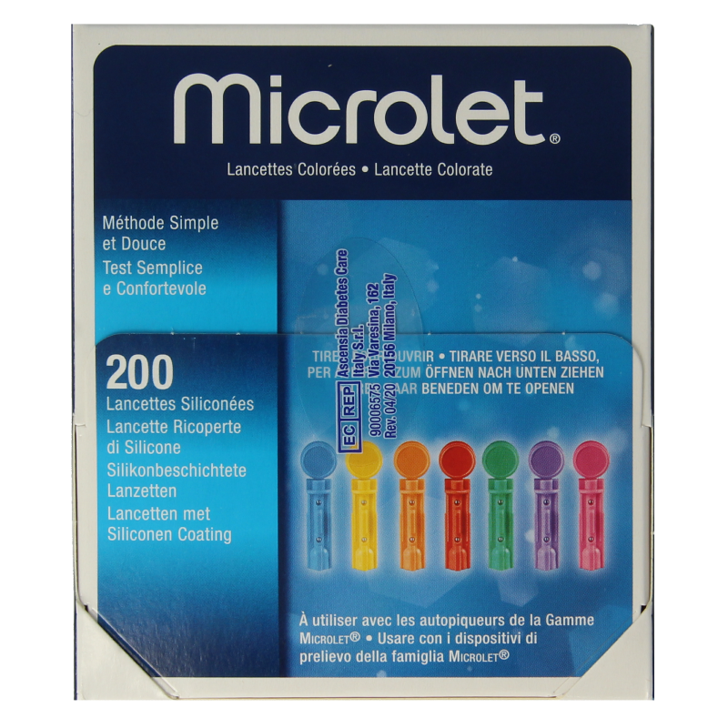 Bayer Microlet lancet gekleurd P6571