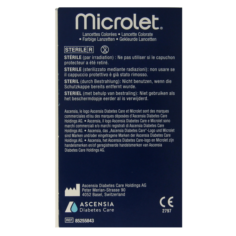Bayer Microlet lancet gekleurd P6571 - Afbeelding 2