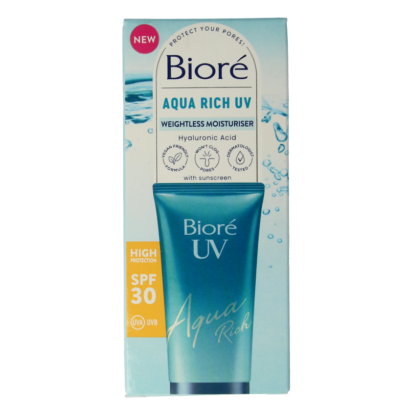 Biore Aqua moisturiser rich weightless SPF30 UV