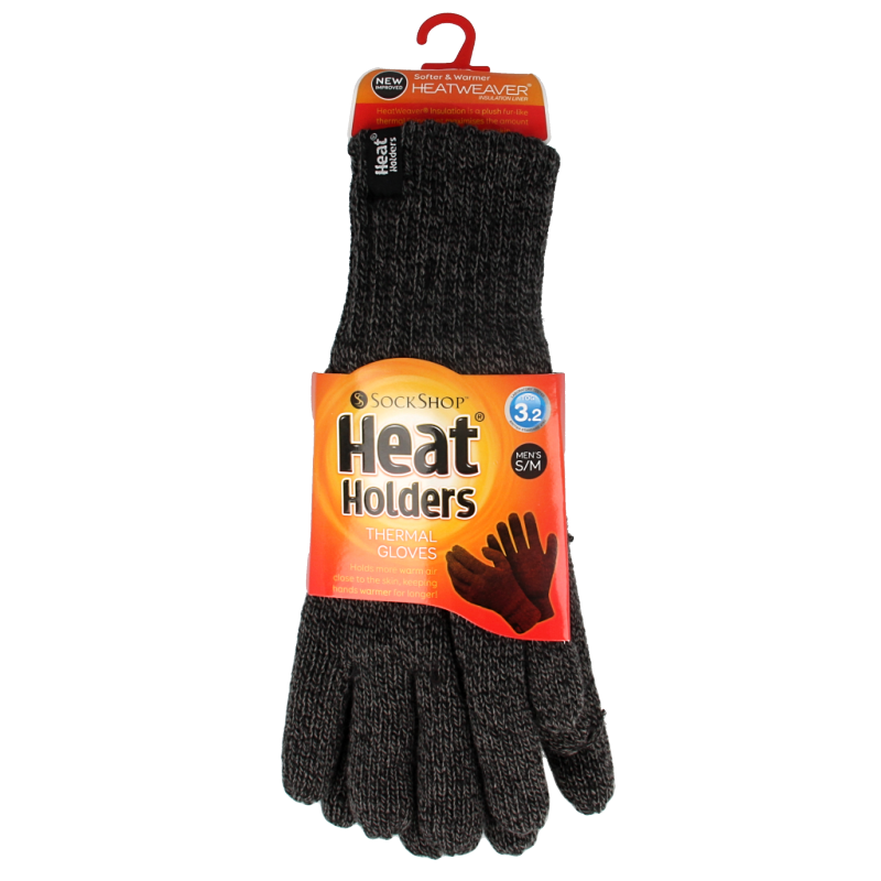 Heat Holders Flat knit gloves S/M charcoal