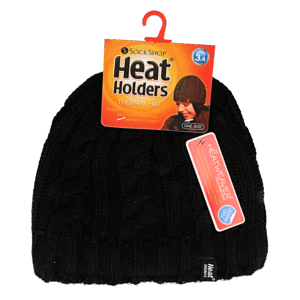 Heat Holders Ladies cable hat one size black