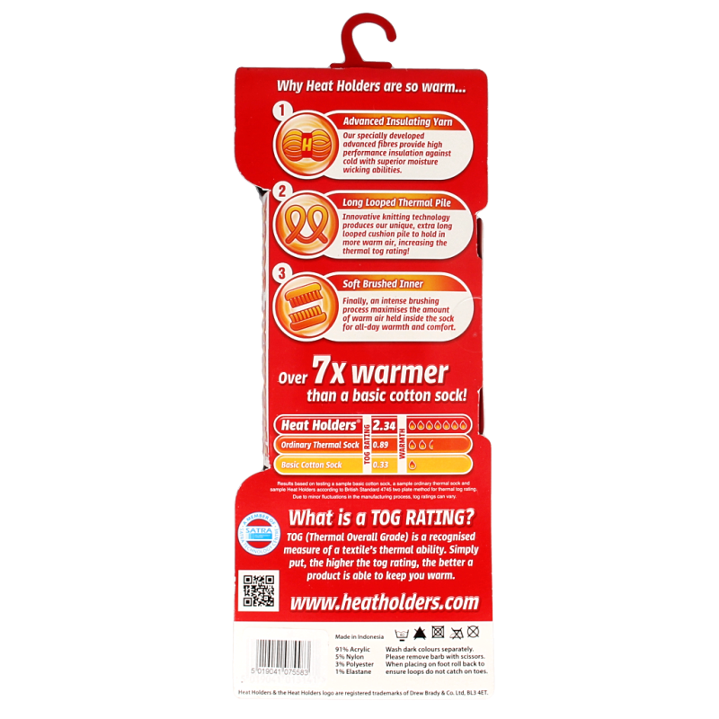 Heat Holders Original socks 39-45 charcoal - Afbeelding 2