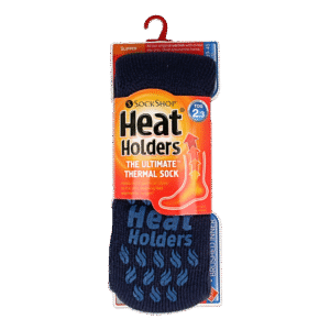 Heat Holders Mens slipper socks maat 6-11 deep blue