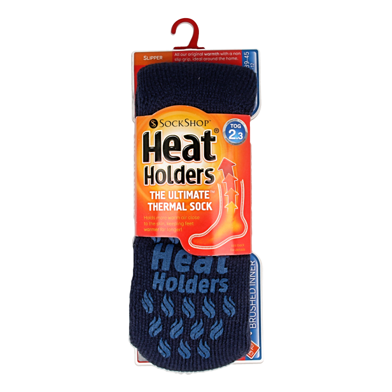 Heat Holders Mens slipper socks maat 6-11 deep blue