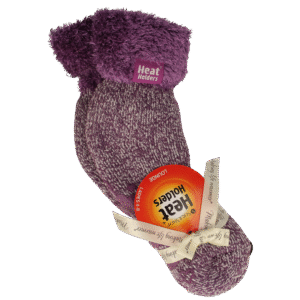 Heat Holders Ladies lounge socks maat  4-8 (37-42) lila mauve/c