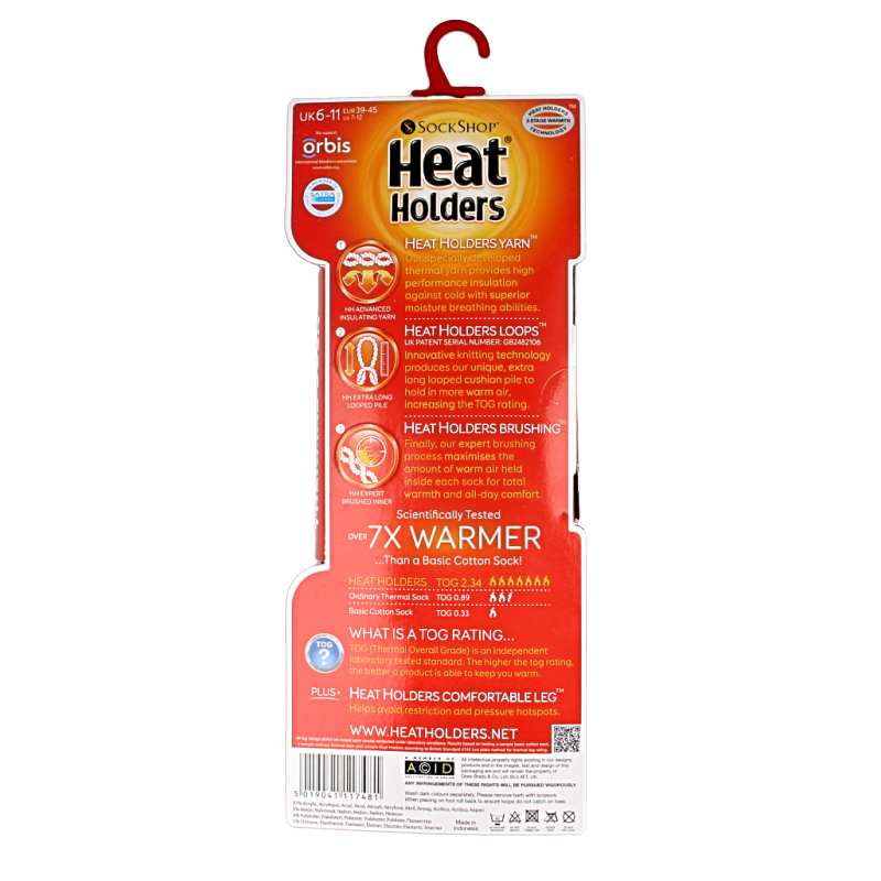 Heat Holders Anti slip sock 6-11 black/red - Afbeelding 2