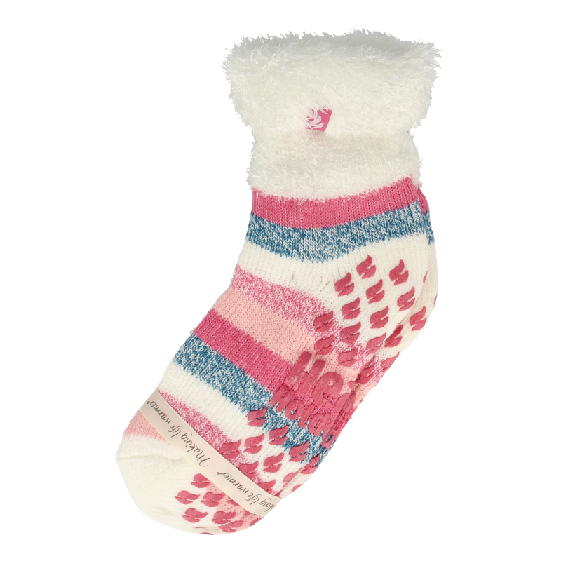 Heat Holders Ladies lounge socks 4-8 37-42 cream stripe - Afbeelding 2