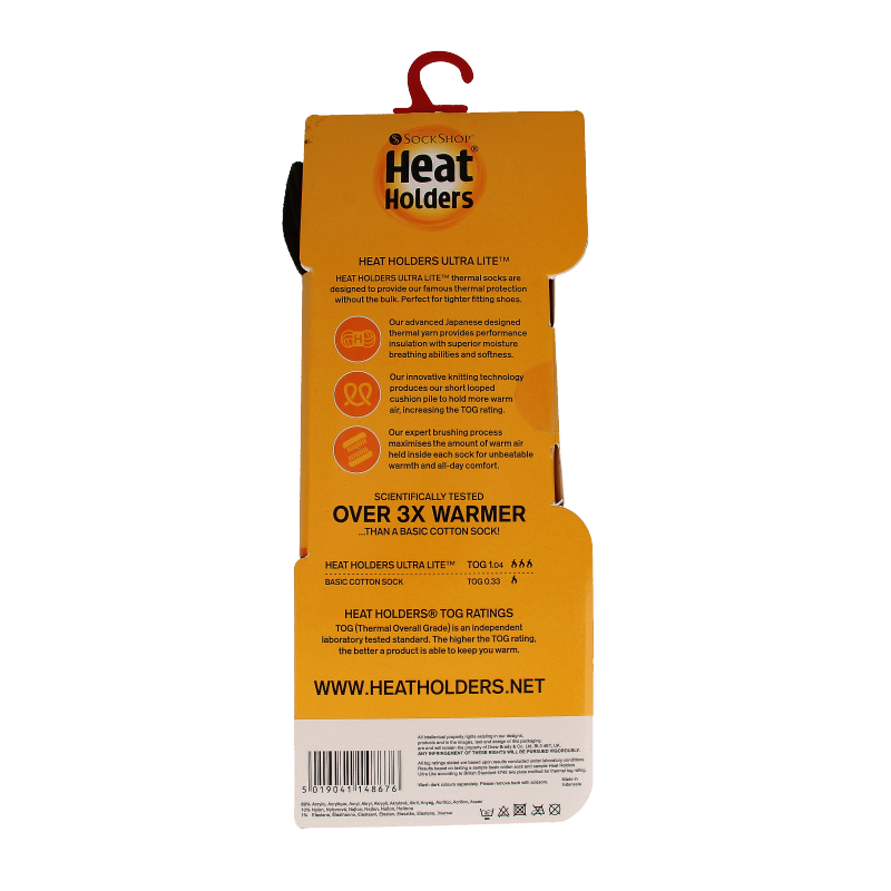 Heat Holders Mens socks ultra lite maat 6-11 charcoal - Afbeelding 2